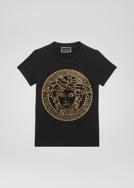 Versace Studded Medusa T-shirt Tjej - 462701TUH